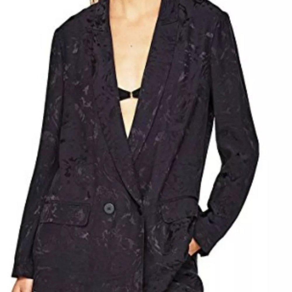 ZARA Flowing Jacquard Oversized Lightweight Blazer